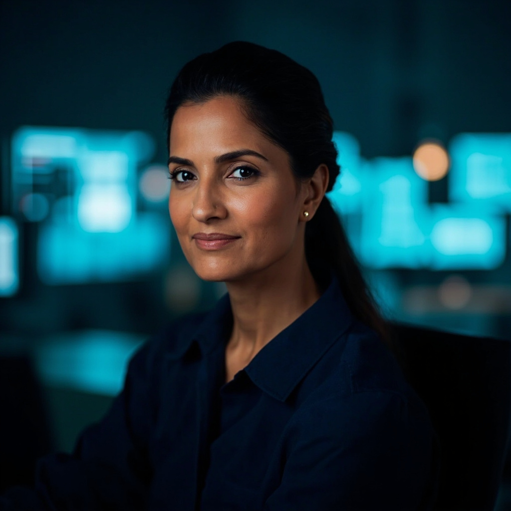 Professional portrait — Priya, Management Consultant turned DAO Operations Director